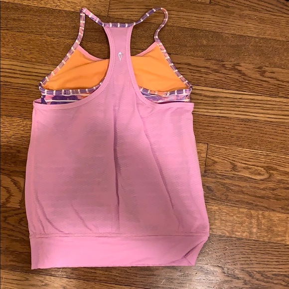 Kids, ivivva, two in one tank top, size 8 - Picture 3 of 4